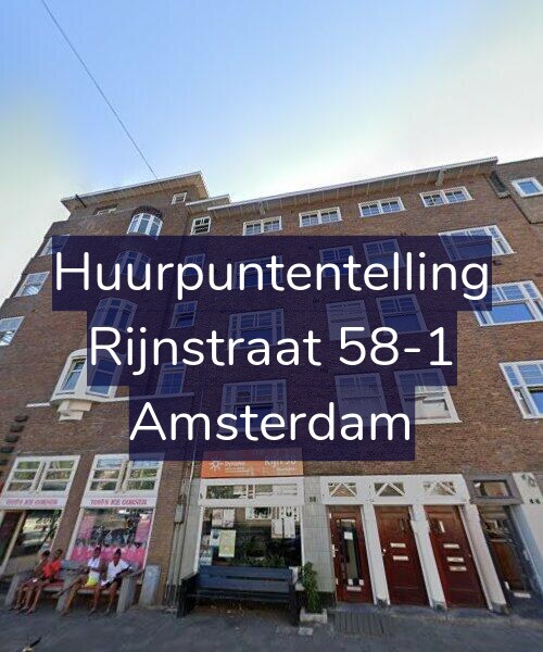 Foto gevel Huurpuntentelling voor Rijnstraat 58-1, Amsterdam