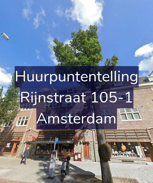 Foto gevel Huurpuntentelling voor Rijnstraat 105-1, Amsterdam