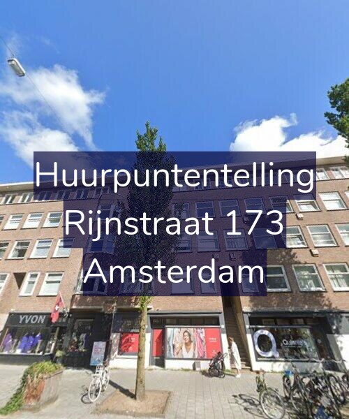 Foto gevel Huurpuntentelling voor Rijnstraat 173, Amsterdam