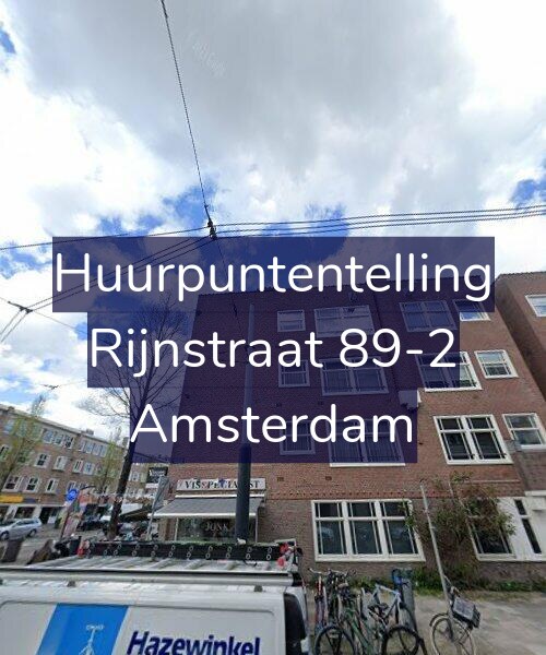 Foto gevel Huurpuntentelling voor Rijnstraat 89-2, Amsterdam