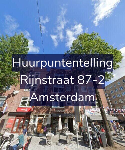 Foto gevel Huurpuntentelling voor Rijnstraat 87-2, Amsterdam