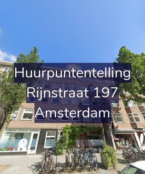 Foto gevel Huurpuntentelling voor Rijnstraat 197, Amsterdam