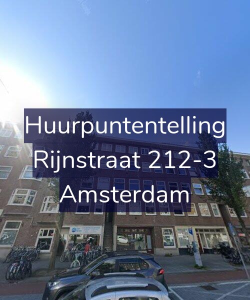 Foto gevel Huurpuntentelling voor Rijnstraat 212-3, Amsterdam