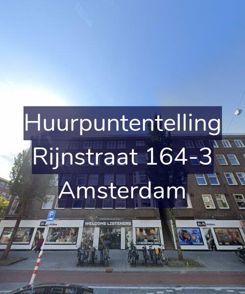 Foto gevel Huurpuntentelling voor Rijnstraat 164-3, Amsterdam