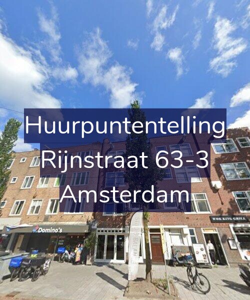Foto gevel Huurpuntentelling voor Rijnstraat 63-3, Amsterdam