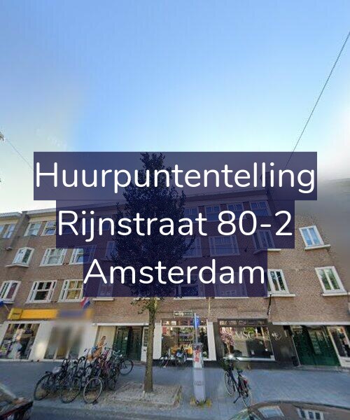 Foto gevel Huurpuntentelling voor Rijnstraat 80-2, Amsterdam