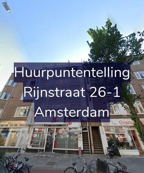 Foto gevel Huurpuntentelling voor Rijnstraat 26-1, Amsterdam
