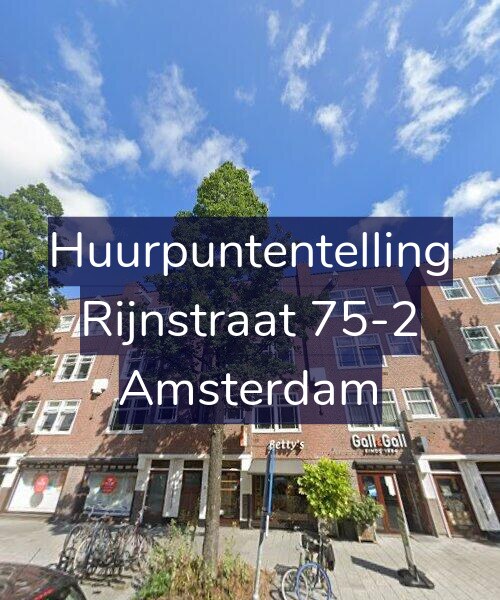 Foto gevel Huurpuntentelling voor Rijnstraat 75-2, Amsterdam