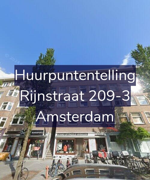 Foto gevel Huurpuntentelling voor Rijnstraat 209-3, Amsterdam