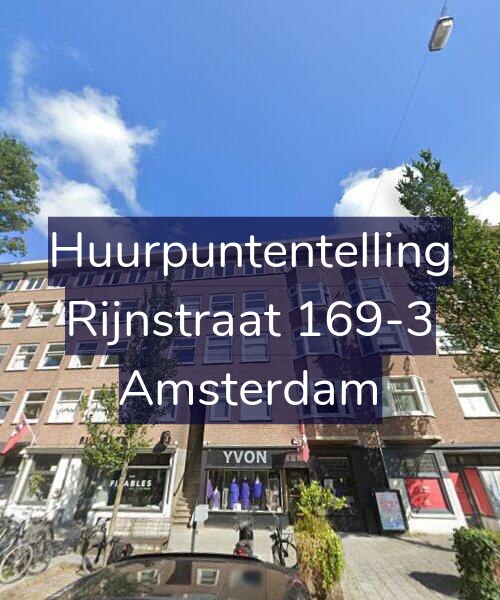 Foto gevel Huurpuntentelling voor Rijnstraat 169-3, Amsterdam