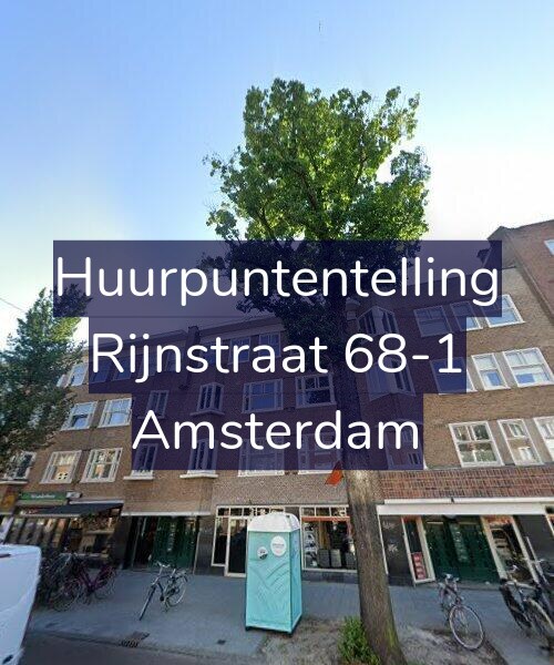 Foto gevel Huurpuntentelling voor Rijnstraat 68-1, Amsterdam