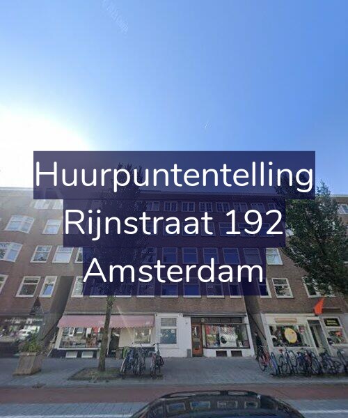 Foto gevel Huurpuntentelling voor Rijnstraat 192, Amsterdam