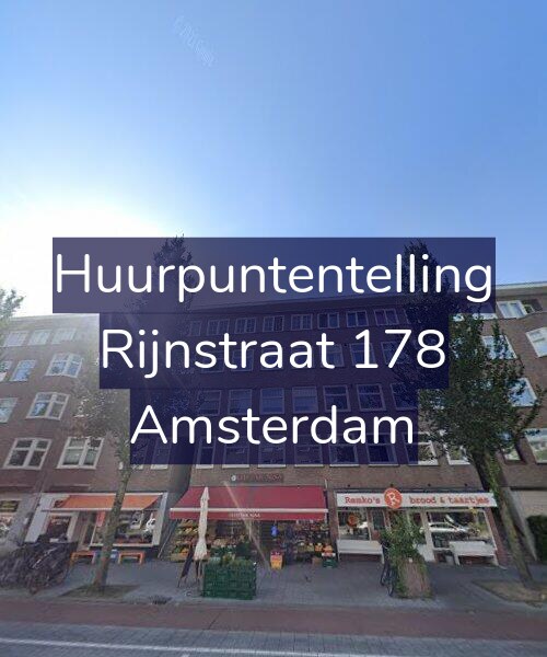 Foto gevel Huurpuntentelling voor Rijnstraat 178, Amsterdam