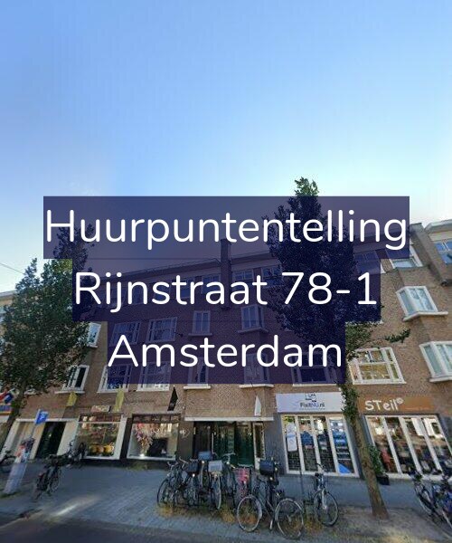 Foto gevel Huurpuntentelling voor Rijnstraat 78-1, Amsterdam