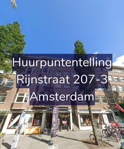 Foto gevel Huurpuntentelling voor Rijnstraat 207-3, Amsterdam