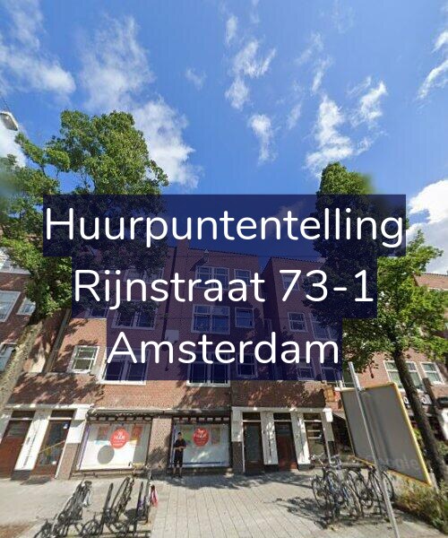 Foto gevel Huurpuntentelling voor Rijnstraat 73-1, Amsterdam