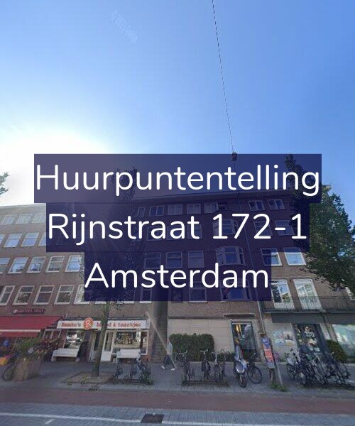 Foto gevel Huurpuntentelling voor Rijnstraat 172-1, Amsterdam