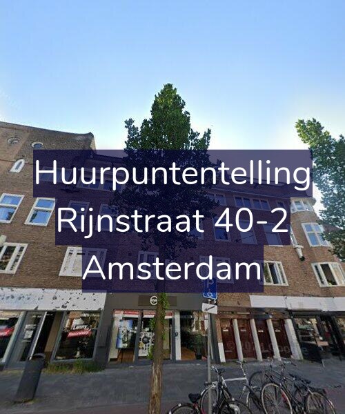 Foto gevel Huurpuntentelling voor Rijnstraat 40-2, Amsterdam