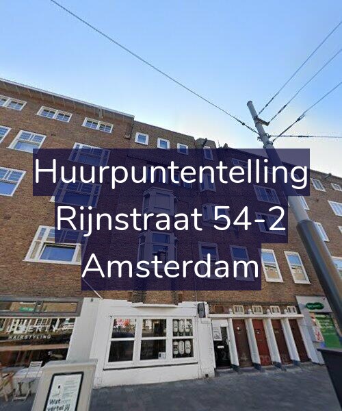 Foto gevel Huurpuntentelling voor Rijnstraat 54-2, Amsterdam