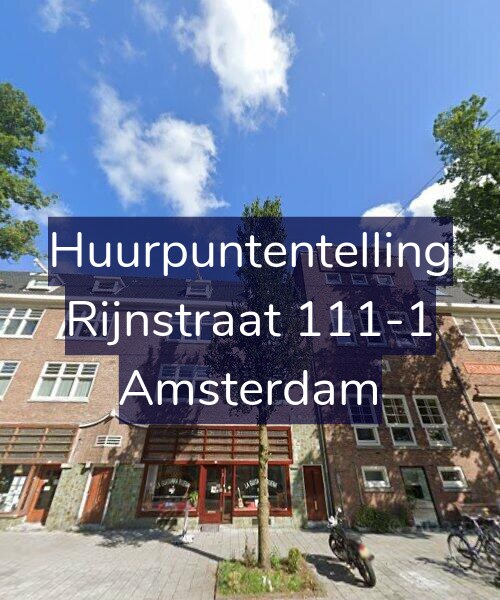 Foto gevel Huurpuntentelling voor Rijnstraat 111-1, Amsterdam
