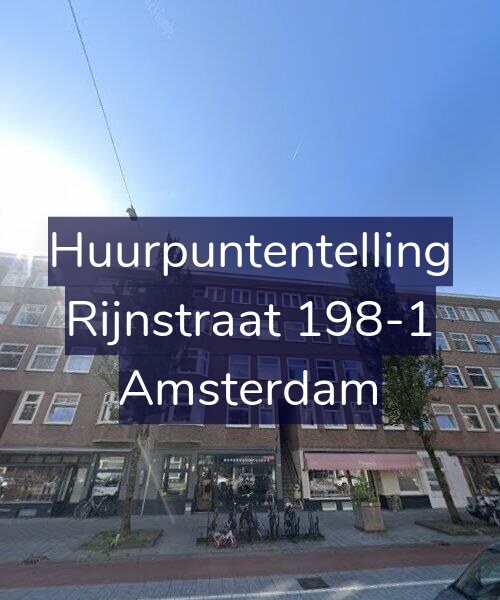 Foto gevel Huurpuntentelling voor Rijnstraat 198-1, Amsterdam