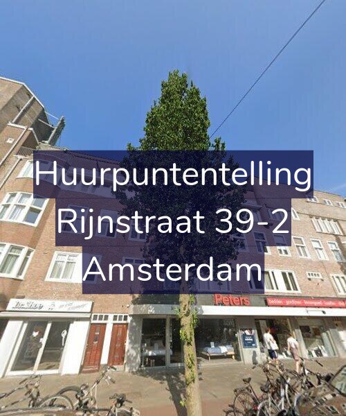 Foto gevel Huurpuntentelling voor Rijnstraat 39-2, Amsterdam