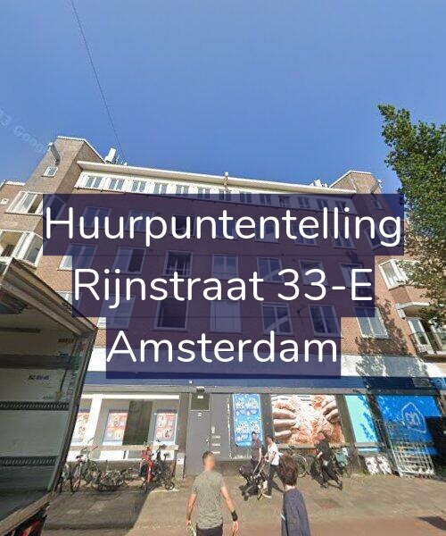 Foto gevel Huurpuntentelling voor Rijnstraat 33-E, Amsterdam