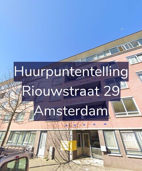 Foto gevel Huurpuntentelling voor Riouwstraat 29, Amsterdam