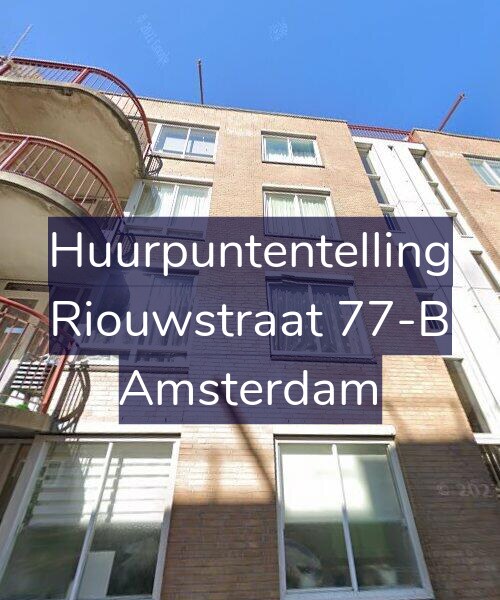 Foto gevel Huurpuntentelling voor Riouwstraat 77-B, Amsterdam