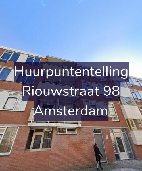 Foto gevel Huurpuntentelling voor Riouwstraat 98, Amsterdam