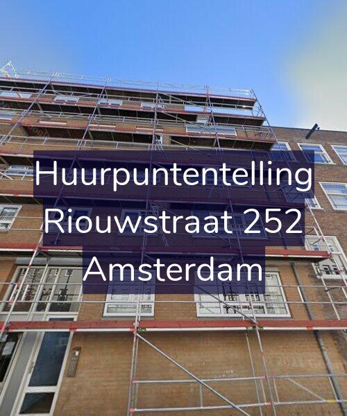 Foto gevel Huurpuntentelling voor Riouwstraat 252, Amsterdam