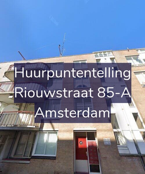 Foto gevel Huurpuntentelling voor Riouwstraat 85-A, Amsterdam