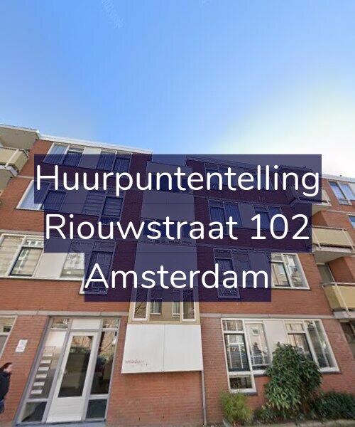 Foto gevel Huurpuntentelling voor Riouwstraat 102, Amsterdam
