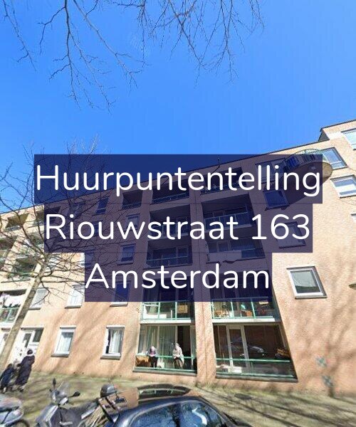 Foto gevel Huurpuntentelling voor Riouwstraat 163, Amsterdam