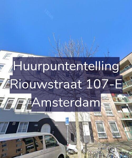 Foto gevel Huurpuntentelling voor Riouwstraat 107-E, Amsterdam
