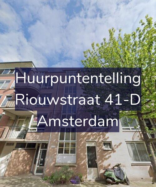 Foto gevel Huurpuntentelling voor Riouwstraat 41-D, Amsterdam