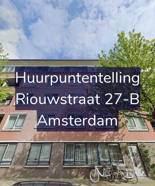 Foto gevel Huurpuntentelling voor Riouwstraat 27-B, Amsterdam