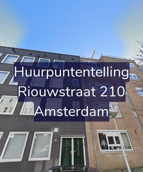 Foto gevel Huurpuntentelling voor Riouwstraat 210, Amsterdam