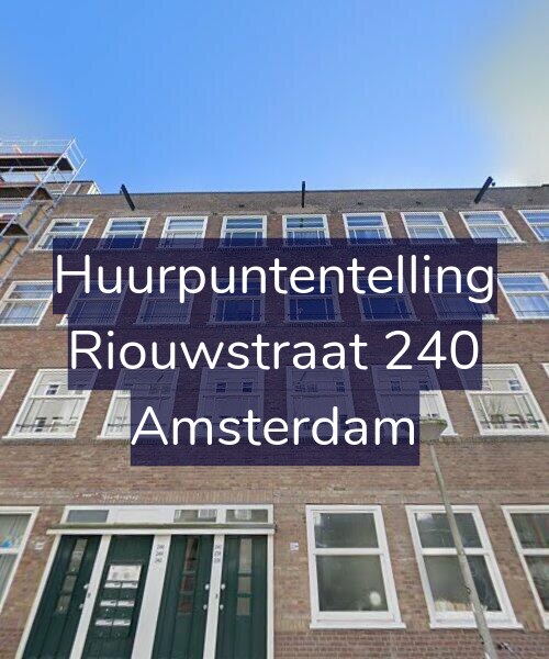 Foto gevel Huurpuntentelling voor Riouwstraat 240, Amsterdam