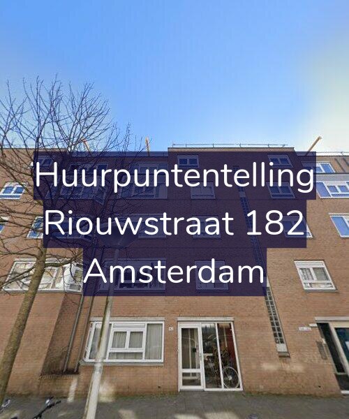 Foto gevel Huurpuntentelling voor Riouwstraat 182, Amsterdam