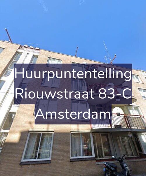 Foto gevel Huurpuntentelling voor Riouwstraat 83-C, Amsterdam