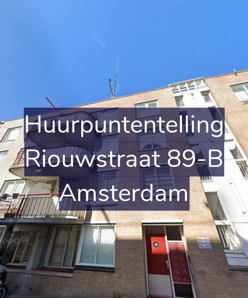 Foto gevel Huurpuntentelling voor Riouwstraat 89-B, Amsterdam