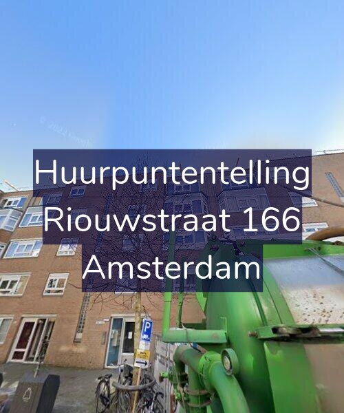 Foto gevel Huurpuntentelling voor Riouwstraat 166, Amsterdam