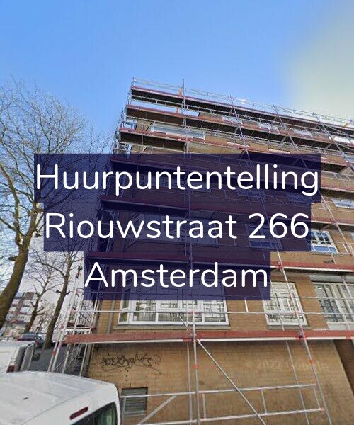 Foto gevel Huurpuntentelling voor Riouwstraat 266, Amsterdam