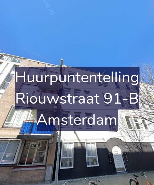 Foto gevel Huurpuntentelling voor Riouwstraat 91-B, Amsterdam