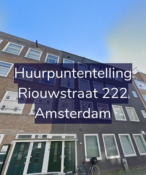 Foto gevel Huurpuntentelling voor Riouwstraat 222, Amsterdam