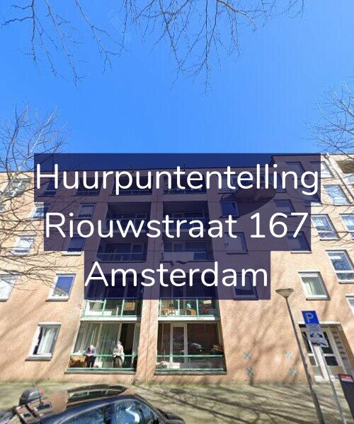 Foto gevel Huurpuntentelling voor Riouwstraat 167, Amsterdam
