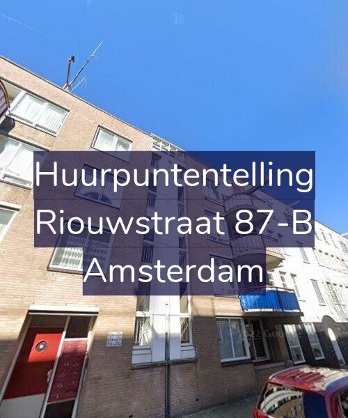 Foto gevel Huurpuntentelling voor Riouwstraat 87-B, Amsterdam
