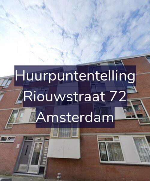 Foto gevel Huurpuntentelling voor Riouwstraat 72, Amsterdam