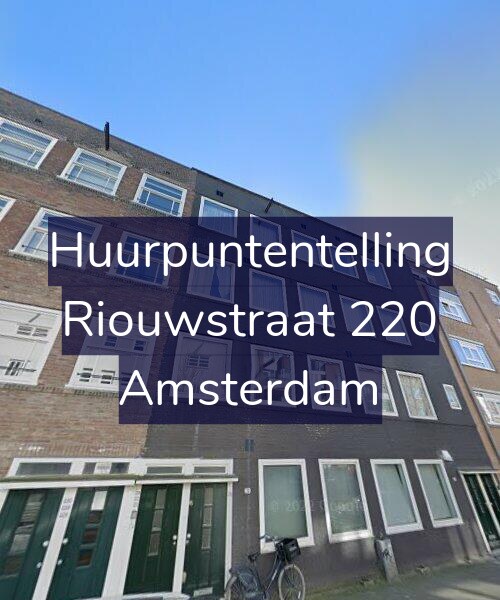 Foto gevel Huurpuntentelling voor Riouwstraat 220, Amsterdam